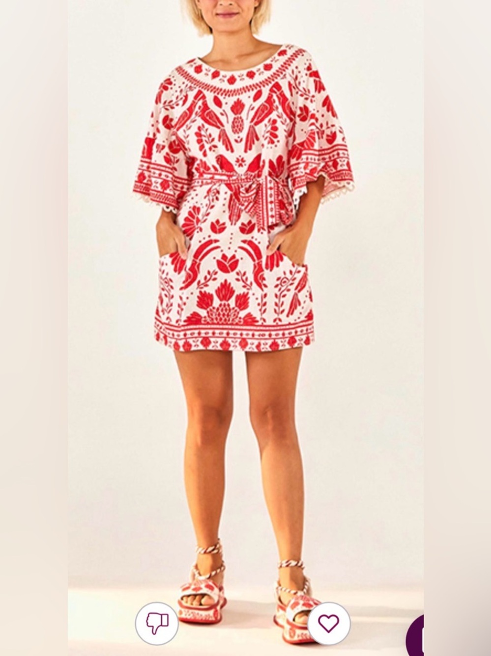 Farm Rio Jungle Flow Belted Mini Dress